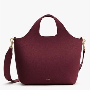 Cuyana Mini System Tote in Cherry / Burgundy